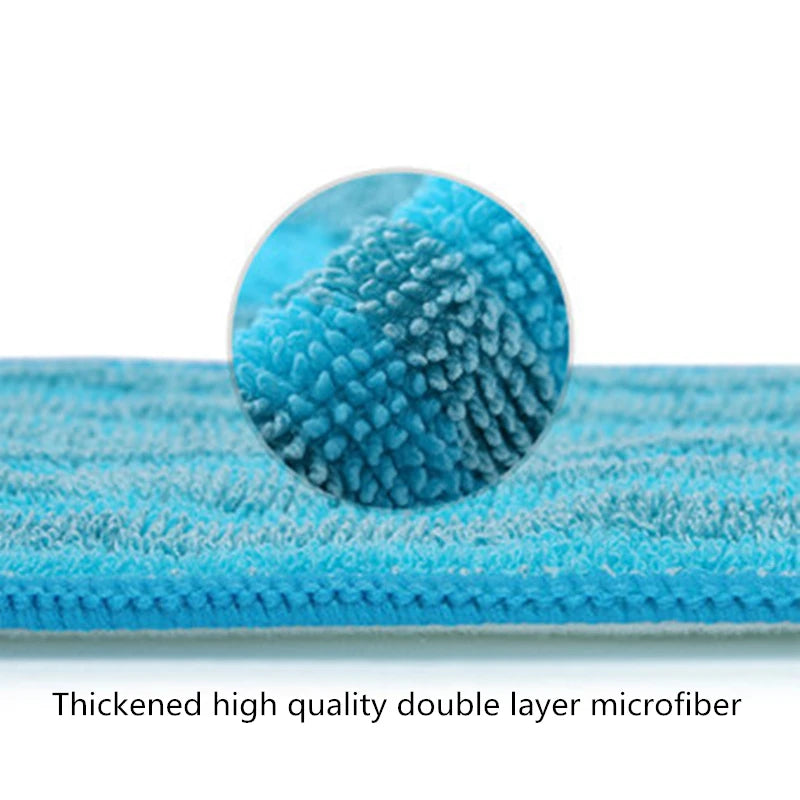 2PCS 45*14cm Floor Cleaning Replacement Mop Cloth Double Microfiber Mop Pad Household Paste Cloth Mop Pad Reusable Spraying Flat