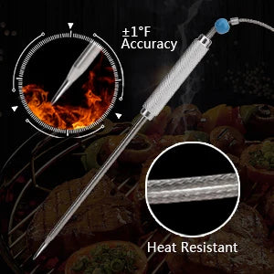 Wireless Meat Thermometer Digital Remote Food Cooking Meat Thermometer for Grill Smoker Oven Kitchen 500 FT Range&Dual Probes