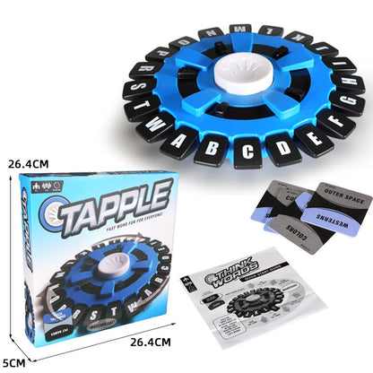 New Children's Educational Table Game English Spanish Tapple Crazy Alphabet Game Parent-Child Interactive Turntable Family Game