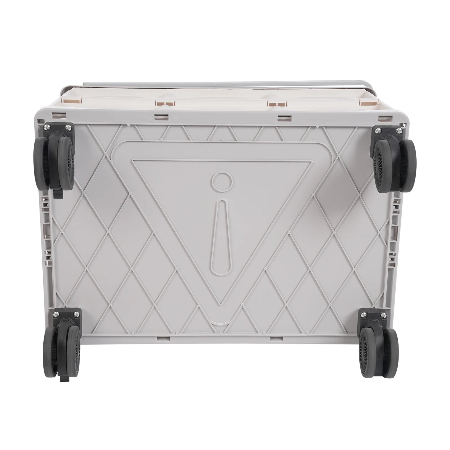 50L Professional Folding Box Rolling Crate Shopping Trolley Foldable Shopping Cart with Lid Big Capacity Container