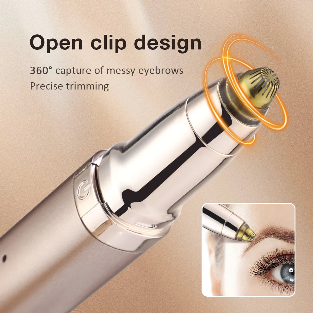 Electric Eyelash Curler Eyebrow Trimmer 2 in 1 Multifunctional Heated Eye Lashes Long Lasting Naturally Curled Tools Make Up