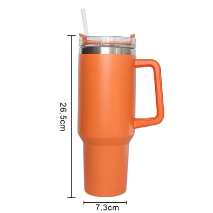 40oz Mug Tumbler With Handle Insulated Stainless Steel Coffee Tumbler With Lids Straw Tumbler Termos Cup for Travel Thermal Mug