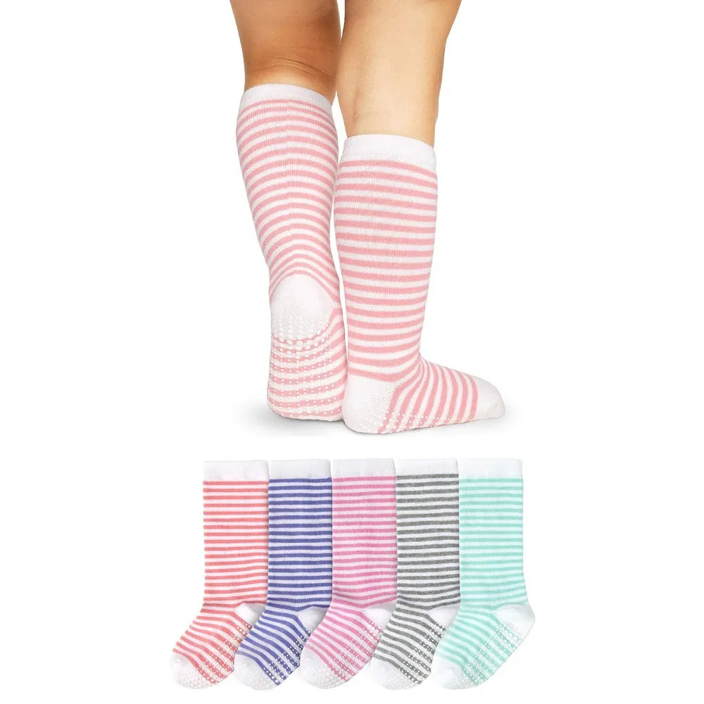 Girls Knee High Socks Cozy Warm Cotton Uniform Sports Socks for Baby Toddlers Kids Dress Socks