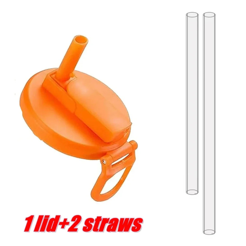 1pcs Silicone Lid Cover With 2 Straws Reusable Soda Can Lid Portable Canned Beverages Juice Beer Straw Cap For Home Picnic