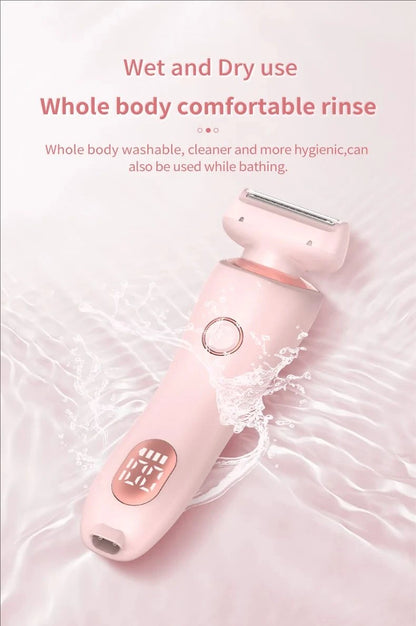 2-in-1 multi-purpose electric hair remover, portable body hair shaver for armpits, legs, bikini area, and private parts hairmer