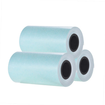 3 Rolls P1/P2 Printable Sticker Paper Roll Direct Thermal Paper w/ Self-adhesive 57*30mm for PeriPage A6 Pocket Thermal Printer