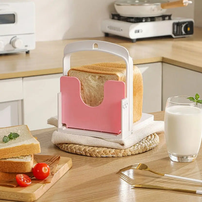 New Foldable Toast Bread Slicer Stand DIY Homemade Bread Toast Loaf Slicing Machine Baking Tool Bread Cutting Guide Tool