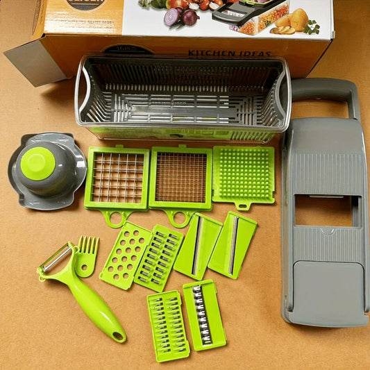 14/16 in 1 Multifunctional Vegetable Chopper Handle Food Grate Food Chopper Vegetable Slicer Dicer Cut Kitchen Items cocina