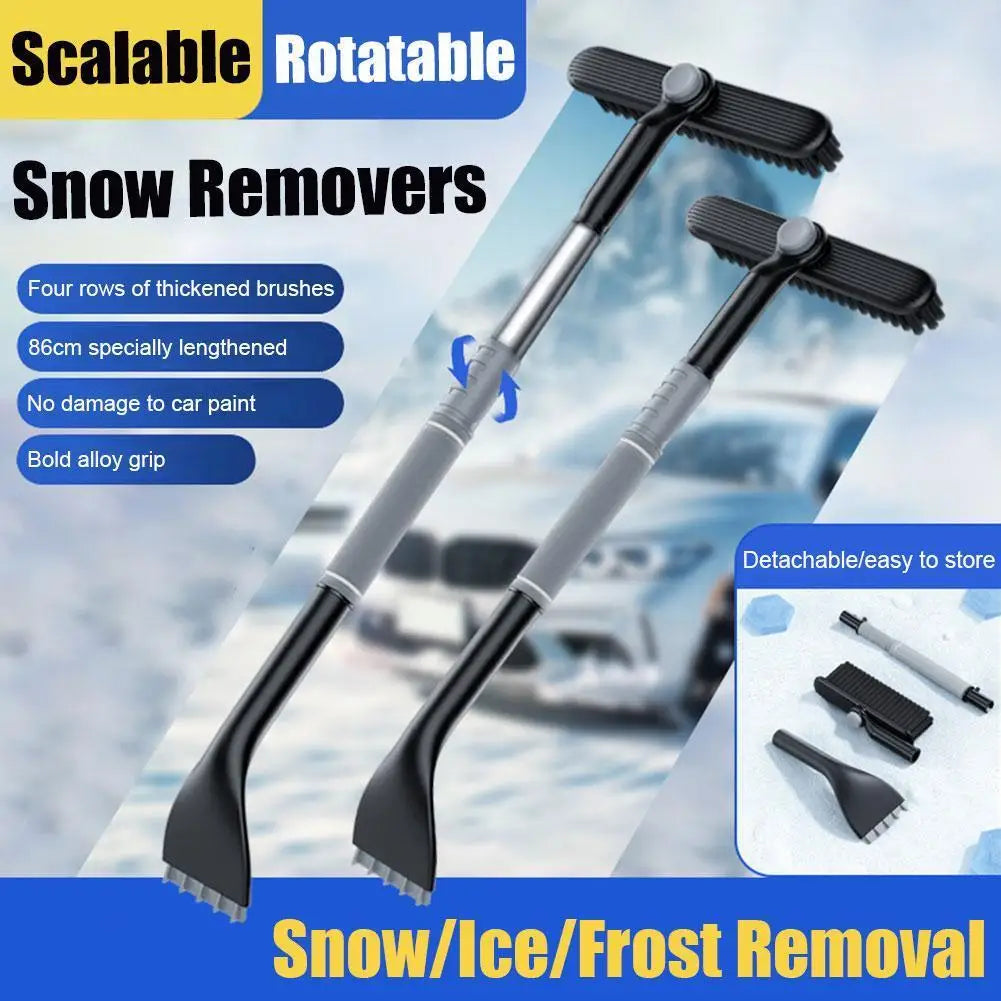 3-in-1 80.5*10.5cm Winter car detachable snow plow Aluminum alloy shovel Sweep 1 Snow sweep snow defrost EVA grip cleaning tools