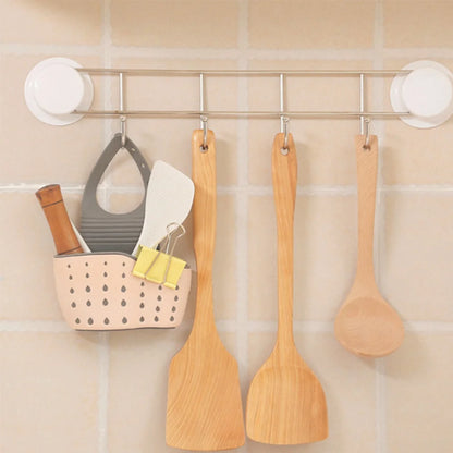 1 Pcs Kitchen Basket Sink Drain Rack Strainer Bathroom Storage Container Kitchen Sink Sponge Storage Hanging Organizer