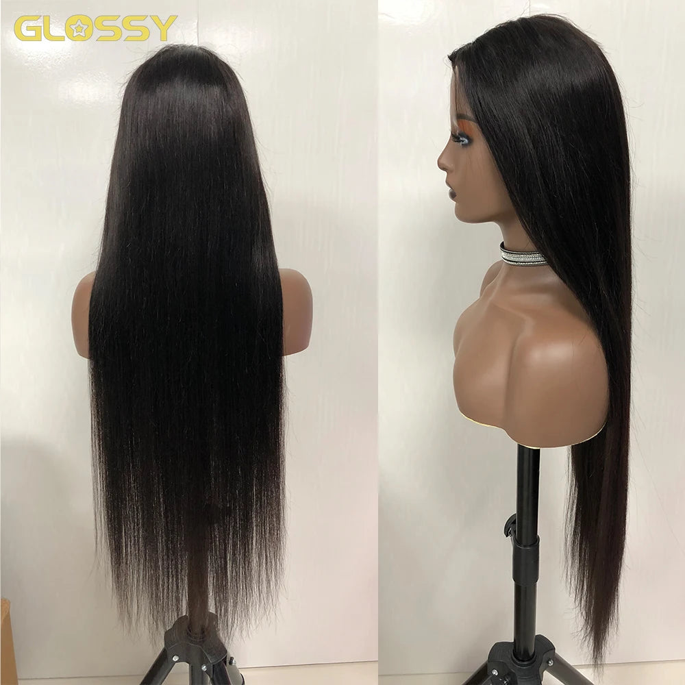 30 34 Inch Straight V U Part Wig Human Hair No Leave Out Thin Part Wigs for Women 250 Density Glueless Wig Ready To Wear On Sale