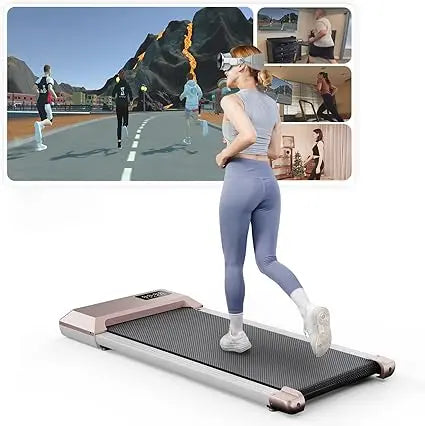 2 In 1 Under Desk Walk 35.5 X 15.5 Inch Run Area Treadmill, 1-6KM/H Treadmill for Home and Office With LCD Display