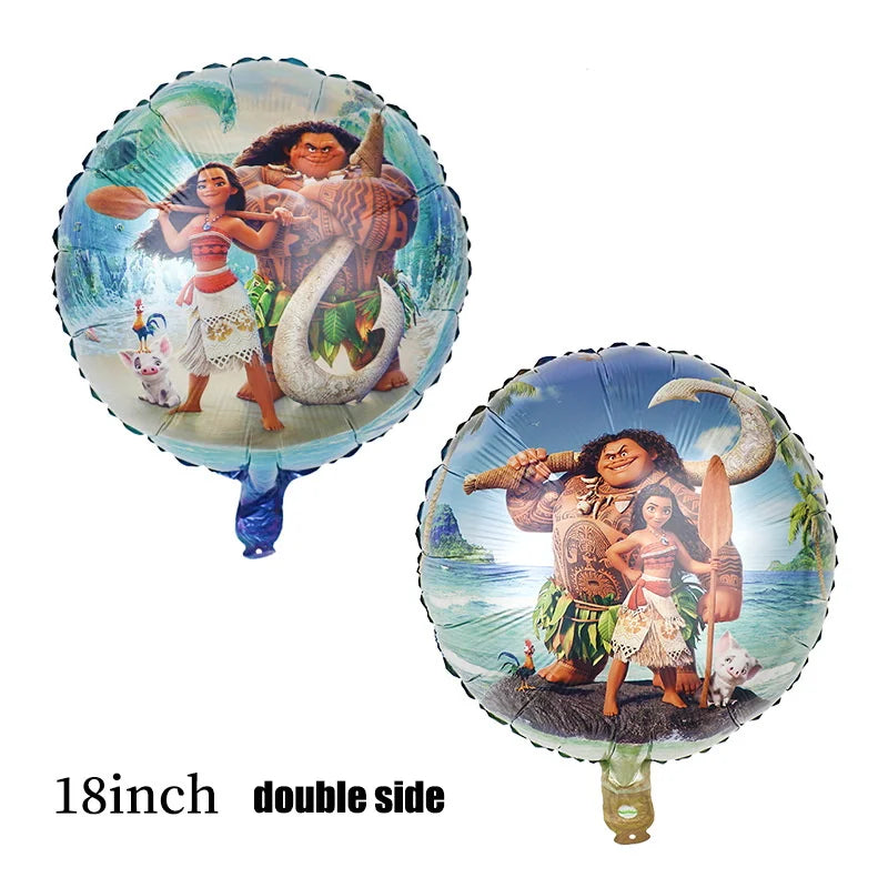 New Disney Moana Birthday Decoration Tableware Balloons Cups Plates Set Banner Vaiana Moana Theme Birthday Party Deco Supplies