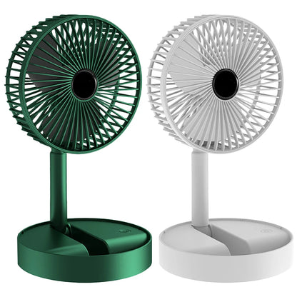 1-3PCS USB Foldable Fan Adjustable Height Desk Fan Portable Telescopic Floor Stand Fan 2000mAh 3 Speeds Summer Air Circulators