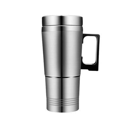 Electric Heating Car Kettle 12V/24V Water Coffee Milk Thermal Mug Stainless Steel Car Electric Heating Cup Water Heater Bottle