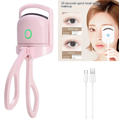 Eyelash Curler Portable Electric Heated Comb Eye Lash Perm Long Lasting Eyelashes Curls Thermal Eyelash Curler Makeup Tools