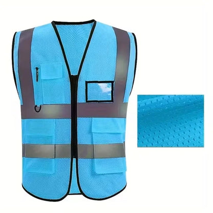 High Visibility Reflective Vest Working Clothes Motorcycle Cycling Sports Outdoor Reflective Safety Clothing Reflective Jacket