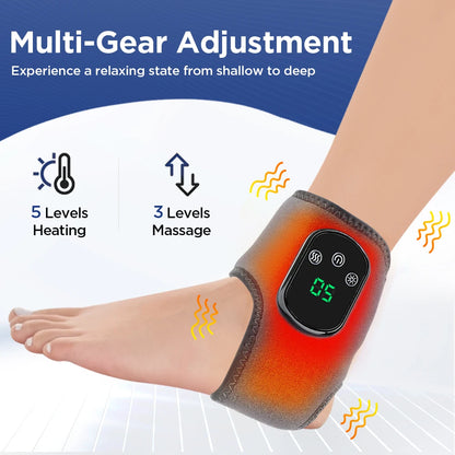 Vibration Wrist / Ankle Massager Infrared Hot Compress Therapy Hand / Foot Massager For Joint Pain Relief Heated Massage Brace