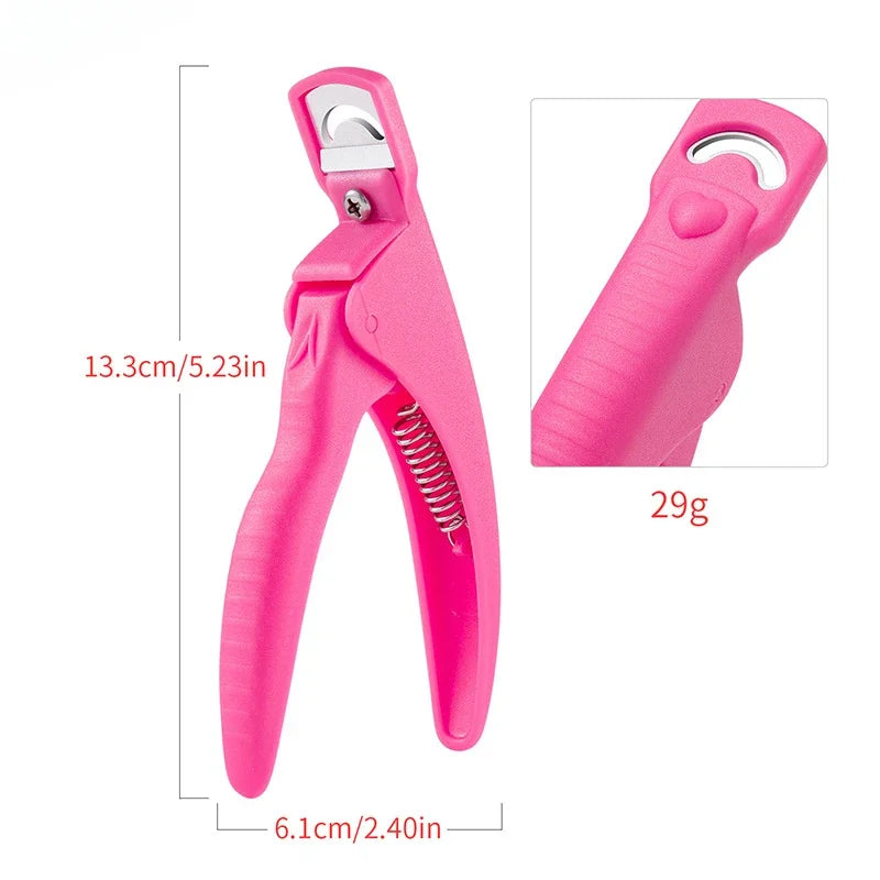 Professional Nail Capsule Cutter Acrylic False Nail Clipper Special Type U Word Tips Edge Cut Trimmer Adjustable Manicure Tools