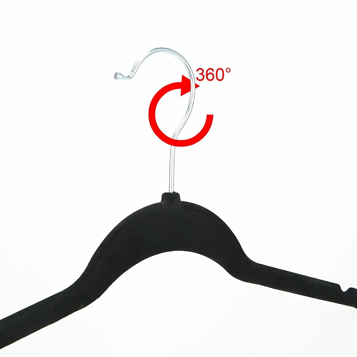 45CM Non-Slip Supple Velvet Hanger Seamless Flocking Hanger Gold Hook Only for Dry Clothes Wardrobe Storage Adult Magic Hanger