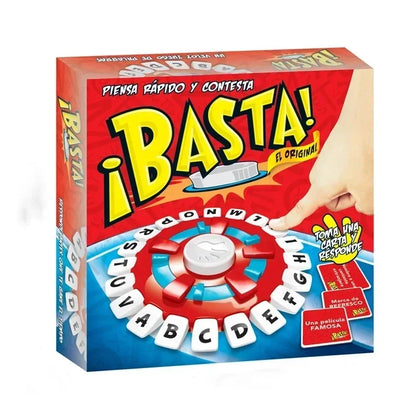 New Basta Spanish Word Game - English Tapple Games Version Quick Thinking Letter Pressing Board Game-