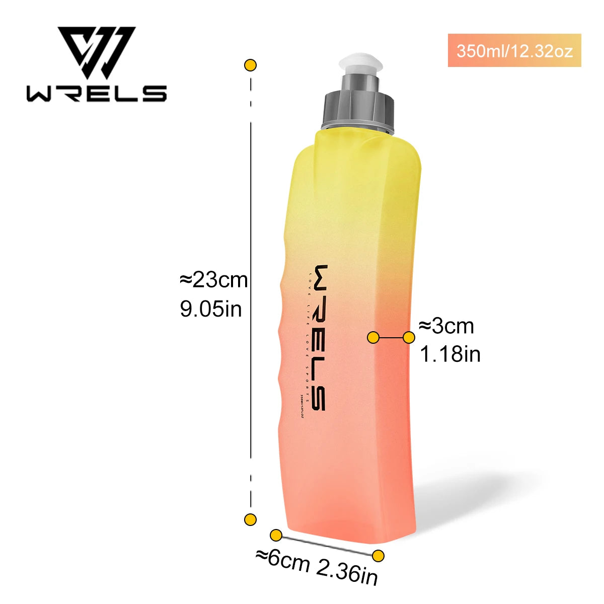 WRELS Sport Water Bottle Material Sports Fitness Running Riding Camping Hiking Portable Kettle Lightweight Water Bottle