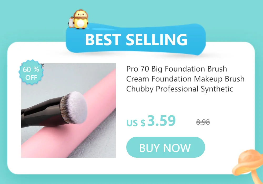 Small Iron Concealer Brush Angled Cream Foundation Concealer Makeup Brushes Oblique Angled Triangle Concealer Makeup Tools