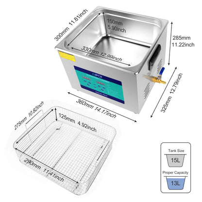 [Ships from UK ] AIPOI Ultrasonic Cleaner 800ml 2L 3.2L 6.5L 10L 15L 22L 30L Home Appliance