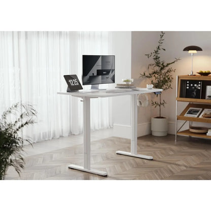 Electric Standing Desk 120x60 cm, Height Adjustable Desk with Cable Management,  with Memory Function