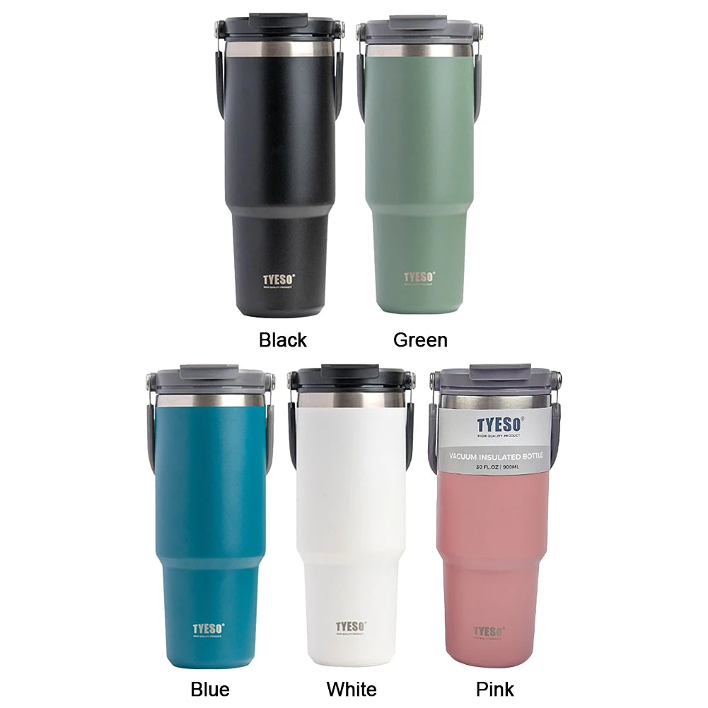 Thermos Bottle Stainless Steel 900ML Portable Ice Cup Double-Layer Insulation Travel Sports Water Bottle Insulated Water Bottle