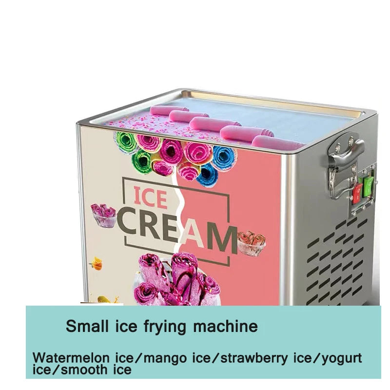 Tabletop Electric Fried Yogurt Maker Fried Ice cream Machine Home Fried Ice Cream Rolls Fried Fruit Machine Snack 220V