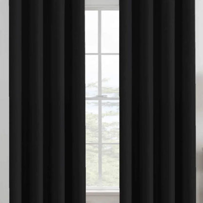 1PC Durable, and Fashionable Black High Blackout Curtains for Bedroom and Living Room