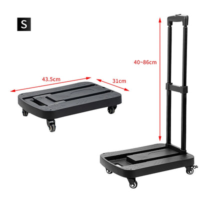 Universal Folding Hand Truck Wheel Folding Cart Heavy Duty Hand Truck Foldable Trolley Outdoor Camping Wagon Luggage Cart ﻿