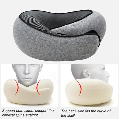 Travel Pillow Memory Foam Neck Support For Flight Comfortable Head Cushion Support Pillow Accessories For Sleep Rest Airplane