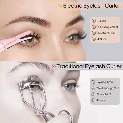 Electric Heated Eyelash Curler Natural Lasting Quick Curling Heated Electric Eyelash Clips Professional Lash Temperature He L7X4