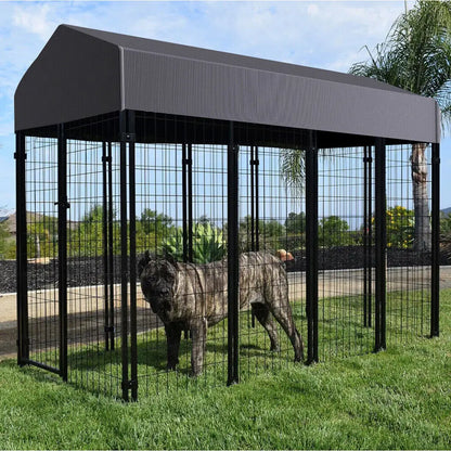 Oversize Dog Cage, Pet Run Enclosure, Playpen with Roof, for Outdoor Pet Kennel, High Fence