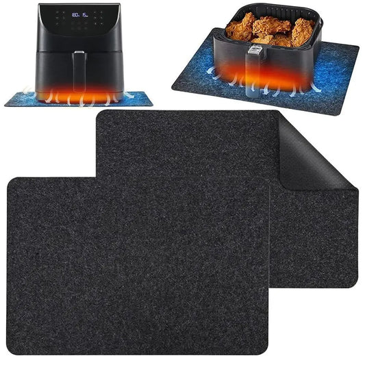 Silicon Heat Resistant Mat New Air Fryer Heatproof Worktop Protector Heat Insulation Felt Slide Countertop Protector