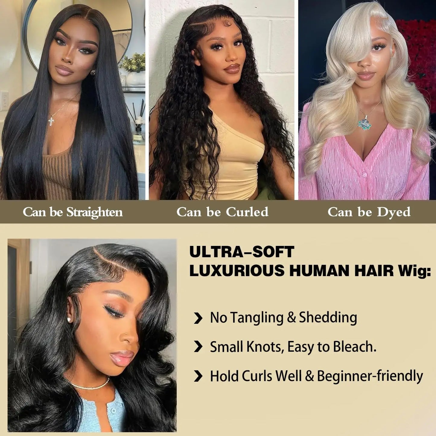 13x4 HD Lace Frontal Body Wave Wigs Human Hair 360 Lace Wig Pre Plucked for Women 13x6 Brazilian Lace Front Wig With Baby Hair