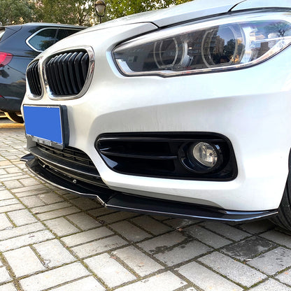 For BMW 1 Series F20 F21 116i 118i 120i 2015-2019 Regular Bumper Model Gloss Black Front Spoiler Lip Car Lower Splitter Blade