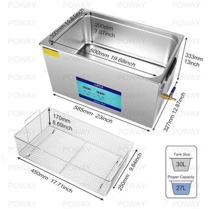 [Ships from UK ] AIPOI Ultrasonic Cleaner 800ml 2L 3.2L 6.5L 10L 15L 22L 30L Home Appliance