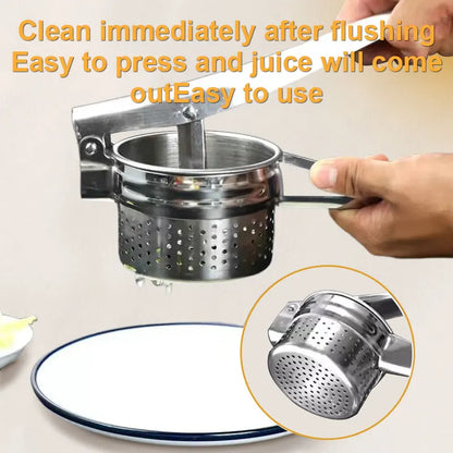 304 Stainless Steel Manual Juicer Lemon Squeezer Household Potato Masher Garlic Squeezer Vegetable Squeezer