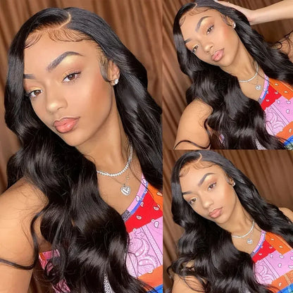 30 Inch Body Wave 13x6 Transparent Lace Frontal Wig Human Hair Brazilian 180% Density Remy 4x4 Lace Closure 13x4 Lace Front Wigs