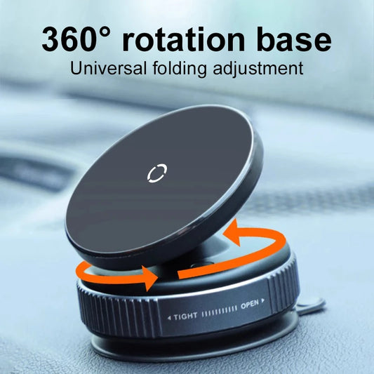 Vacuum Magnetic Suction Cup Car Phone Holder 360° Rotation Navigation Stand Bracket Car Magnetic Holder for Magsafe for iPhone