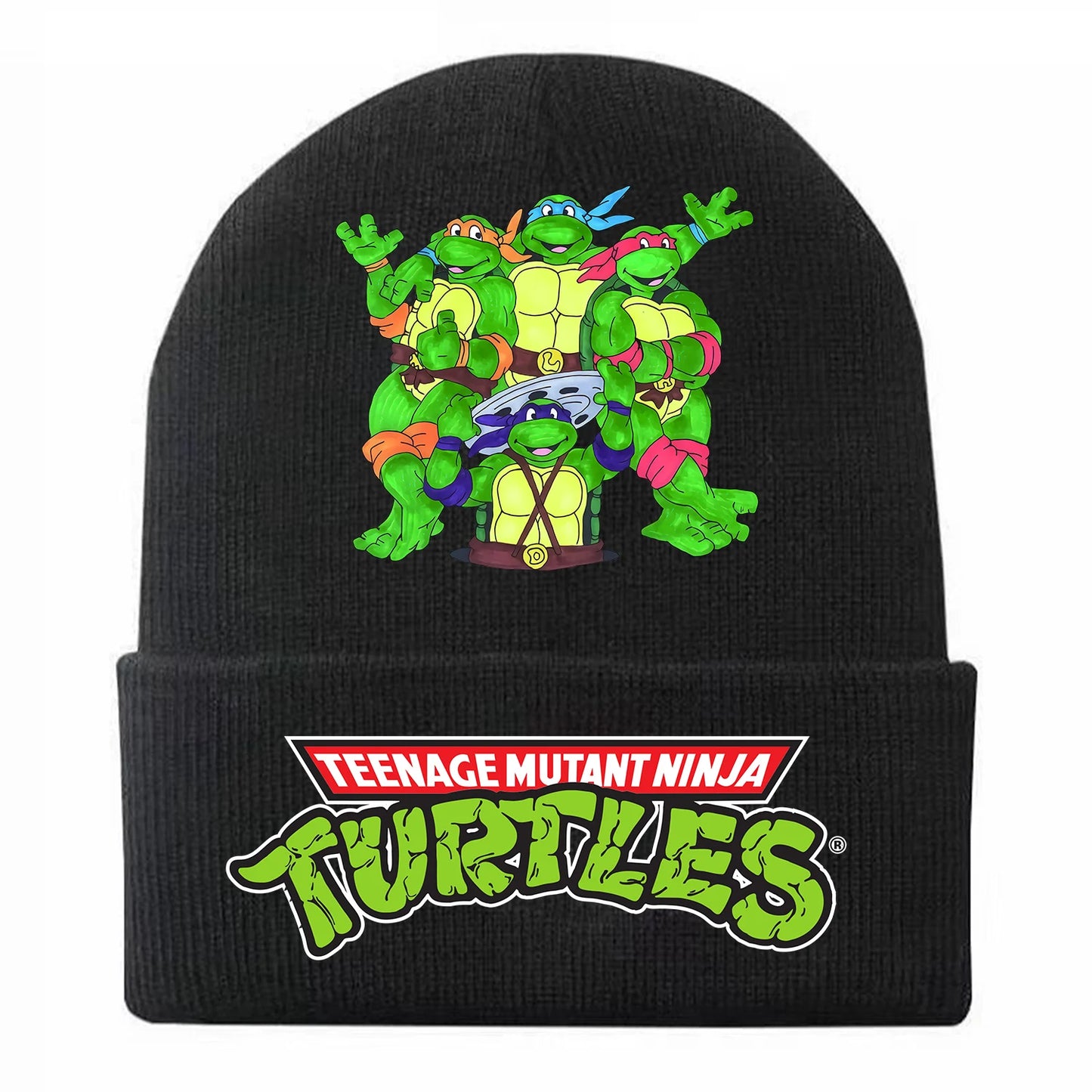 New Fashion Teenage Mutant Ninja Turtles Children's Cap Knitted Caps for Boy Trendy Baby Hat Beanie Anime Print Winter Hats Gift