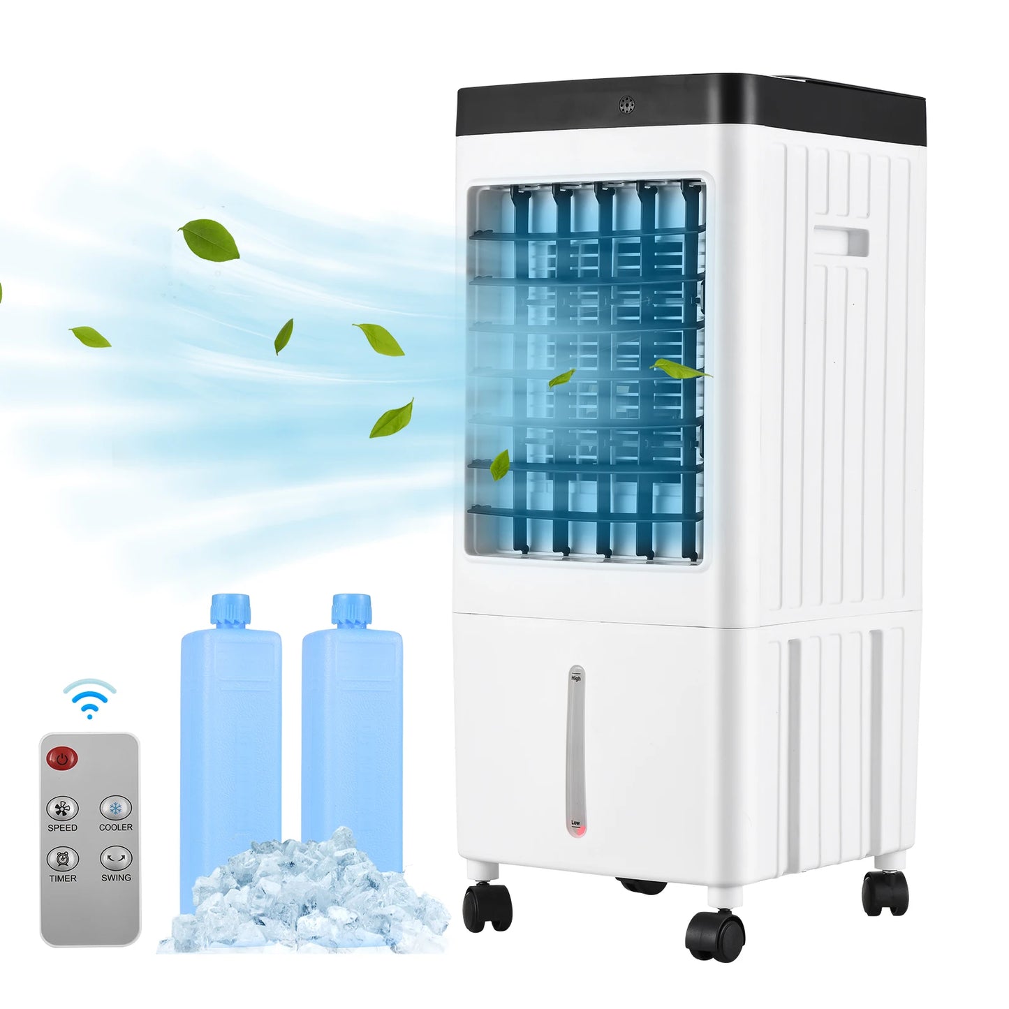 Portable Air Conditioner Fan Evaporative Cooler Cooling Machine 3 Speed with 7.5hrs Timer with Remote Control for Home Office