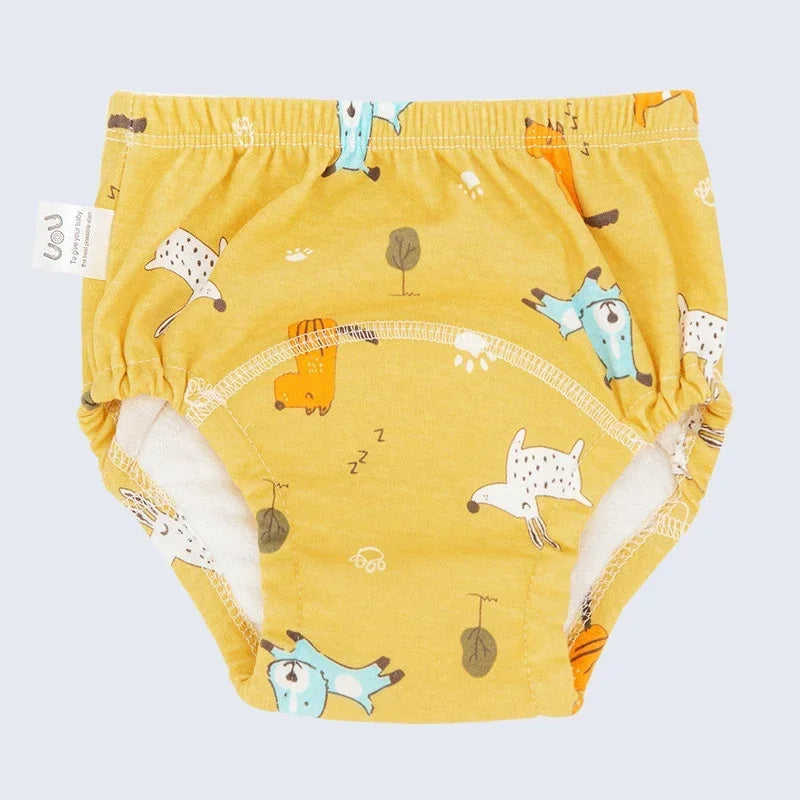 6 Layers of Waterproof and Reusable Cotton Baby Training Pants Baby Shorts Underwear Baby Diapers Diapers Underwear Diaper