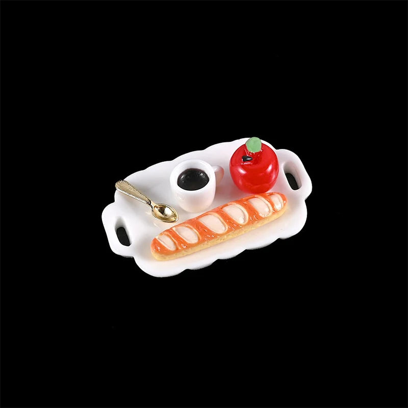 1 Set Resin Miniature Food Play  Combination Set Doll House DIY Materials Handmade DIY Accessories