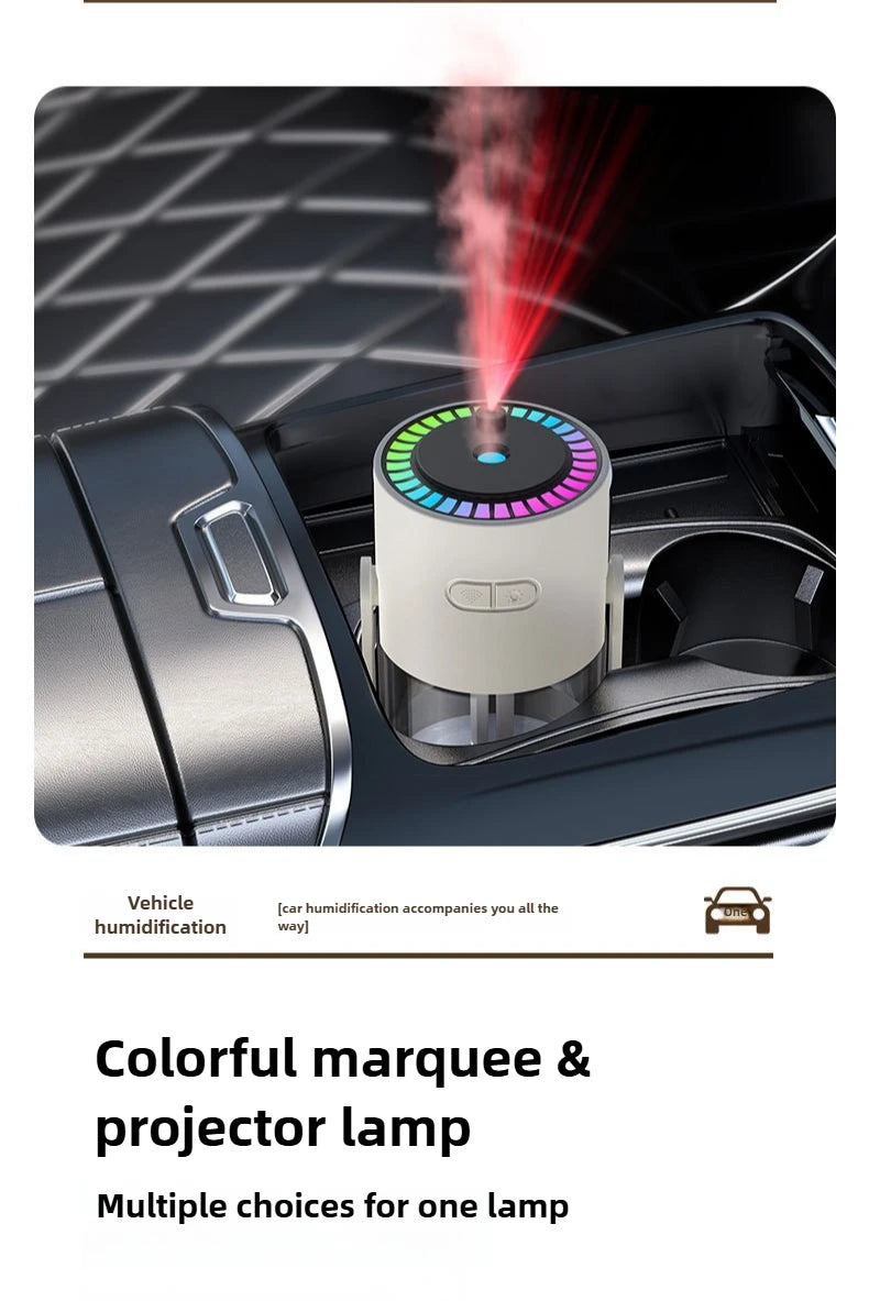 Creative Starry Sky Projection Humidifier Mini Rotating Car Air Humidifier with LED Light USB Electric Aroma Diffuser for Bedroo