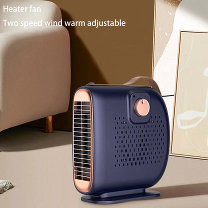 Electric Heater Fan Low Noise Portable Space Heater Anti Scald Desktop Heating Fan Electric Personal Warmer for Home Office