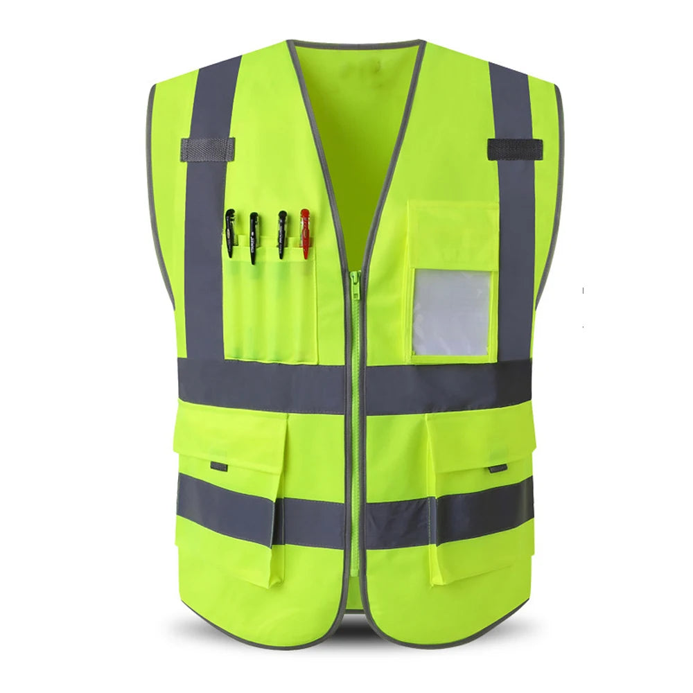 Red Working Vest for Men Women High Visibility Safety Vests with Reflective Stripes Hi Vis Workwear Meets ANSI/ISEA Standards